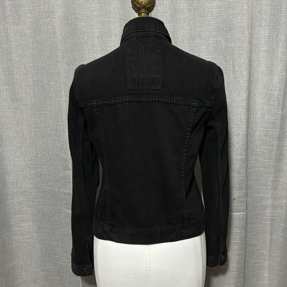 Abercrombie & Fitch-Classic Denim Jacket-Sz S-Black-Cotton Blend-EUC - Picture 9 of 16